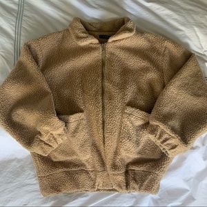 Teddy Coat Jacket Brown